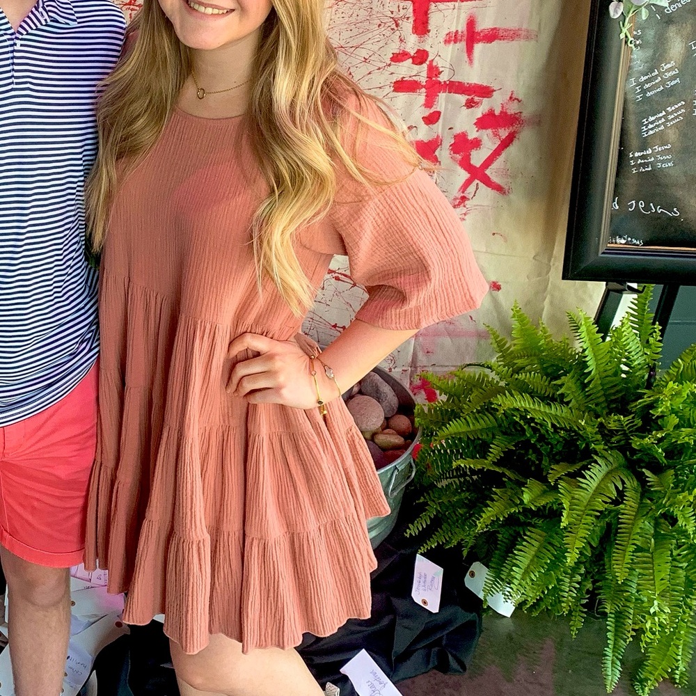 “Better Together” Swing Tiered Gauze Dress